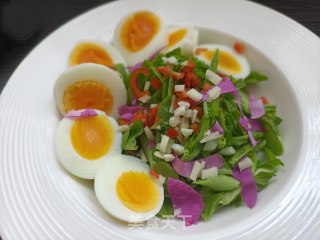 莴笋老芽拌鸡蛋的做法步调：10