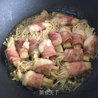 培根金针菇卷的做法步调：5