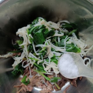 金针菇参苗拌鸽胸肉的做法步调：12