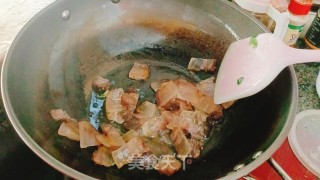 腊肉炒豆角的做法步调：5
