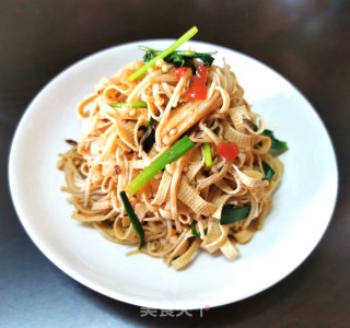 金针菇凉拌千张的做法步调：8