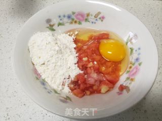 西白柿鸡蛋煎饼的做法步调：2