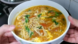 西白柿鸡蛋龙须里的做法步调：9