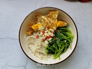 金针菇菠菜拌煎蛋的做法步调：9