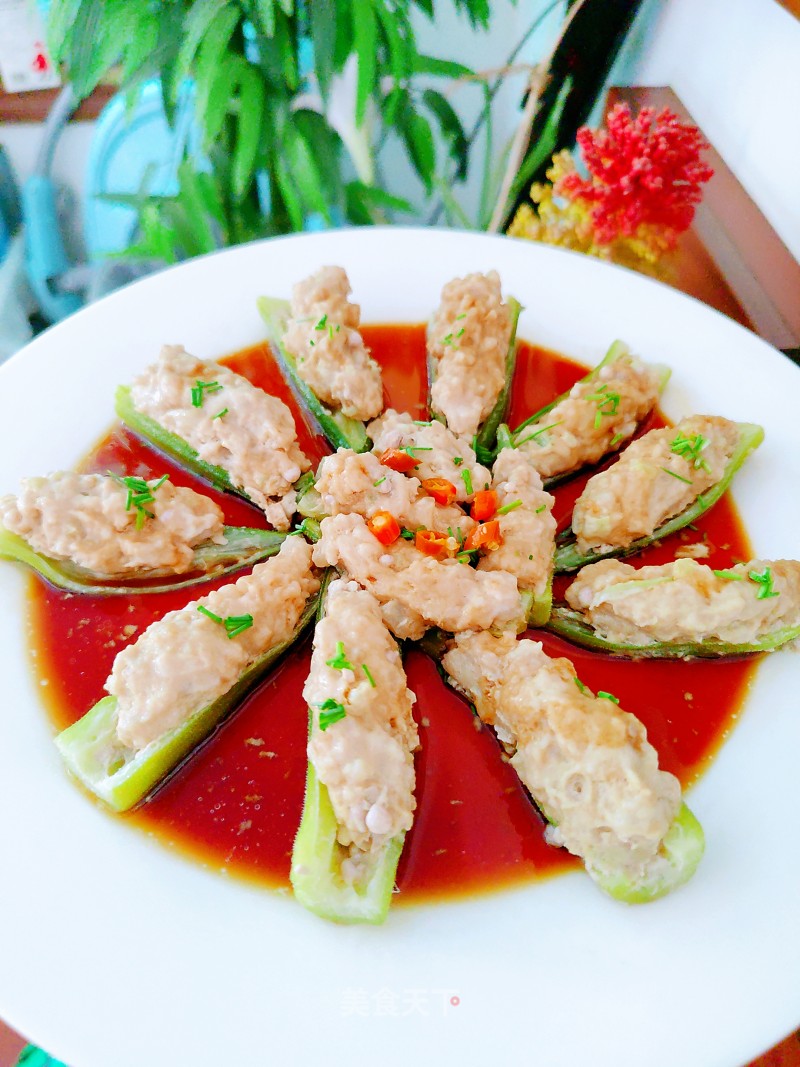 春葵酿肉的做法