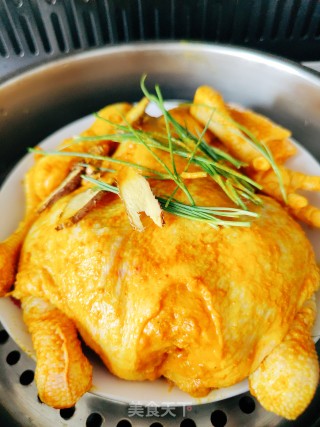 盐焗鸡(蒸)的做法步调：8