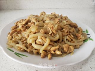 茄子炒鸡胸肉的做法步调：5