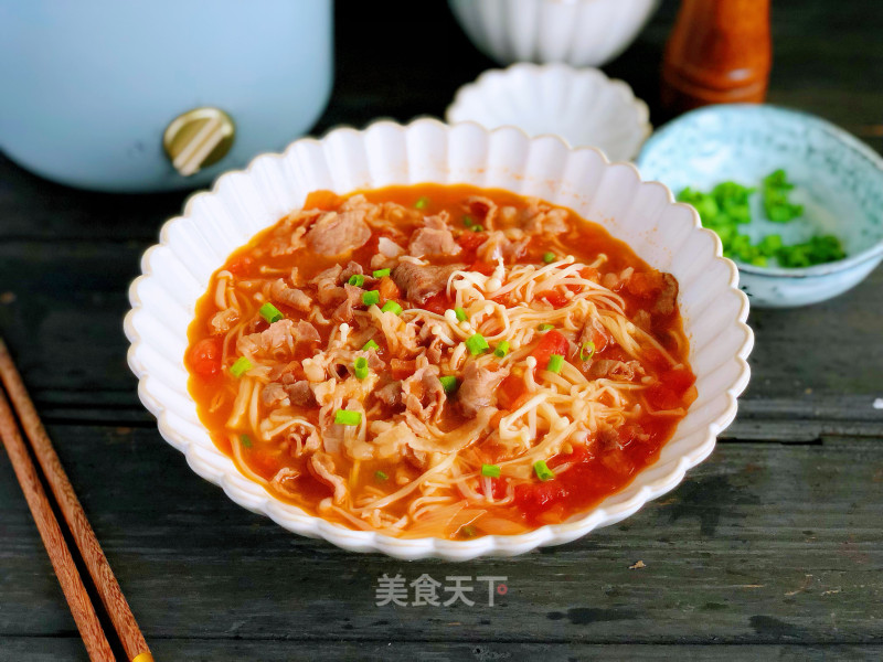 浓汤番茄肥牛卷的做法