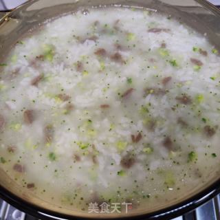 时蔬肉终粥的做法步调：6