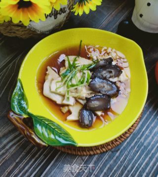 油淋海参豆腐的做法步调：11