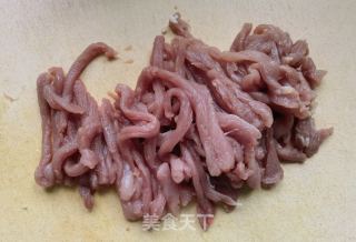 糯米笋炒肉丝的做法步调：2