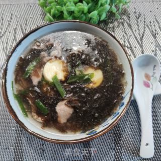 紫菜肉片汤的做法步调：7