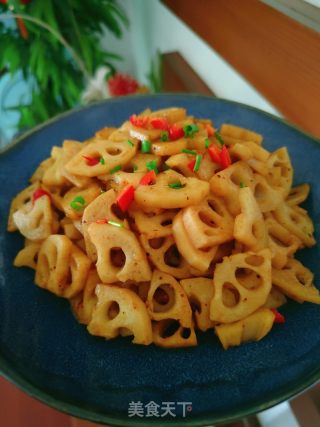 喷鼻辣藕片的做法步调：12