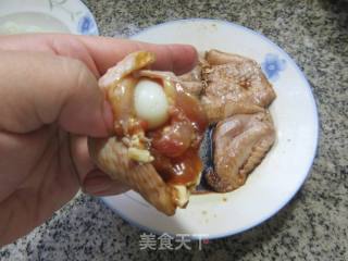 鸡翅中包鹌鹑蛋的做法步调：6