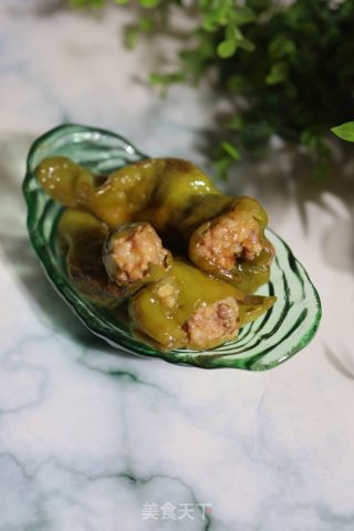 青椒酿肉的做法步调：10