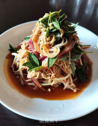 凉拌金针菇洋葱丝的做法步调：10