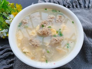 鸡蛋肉丸汤的做法步调：10