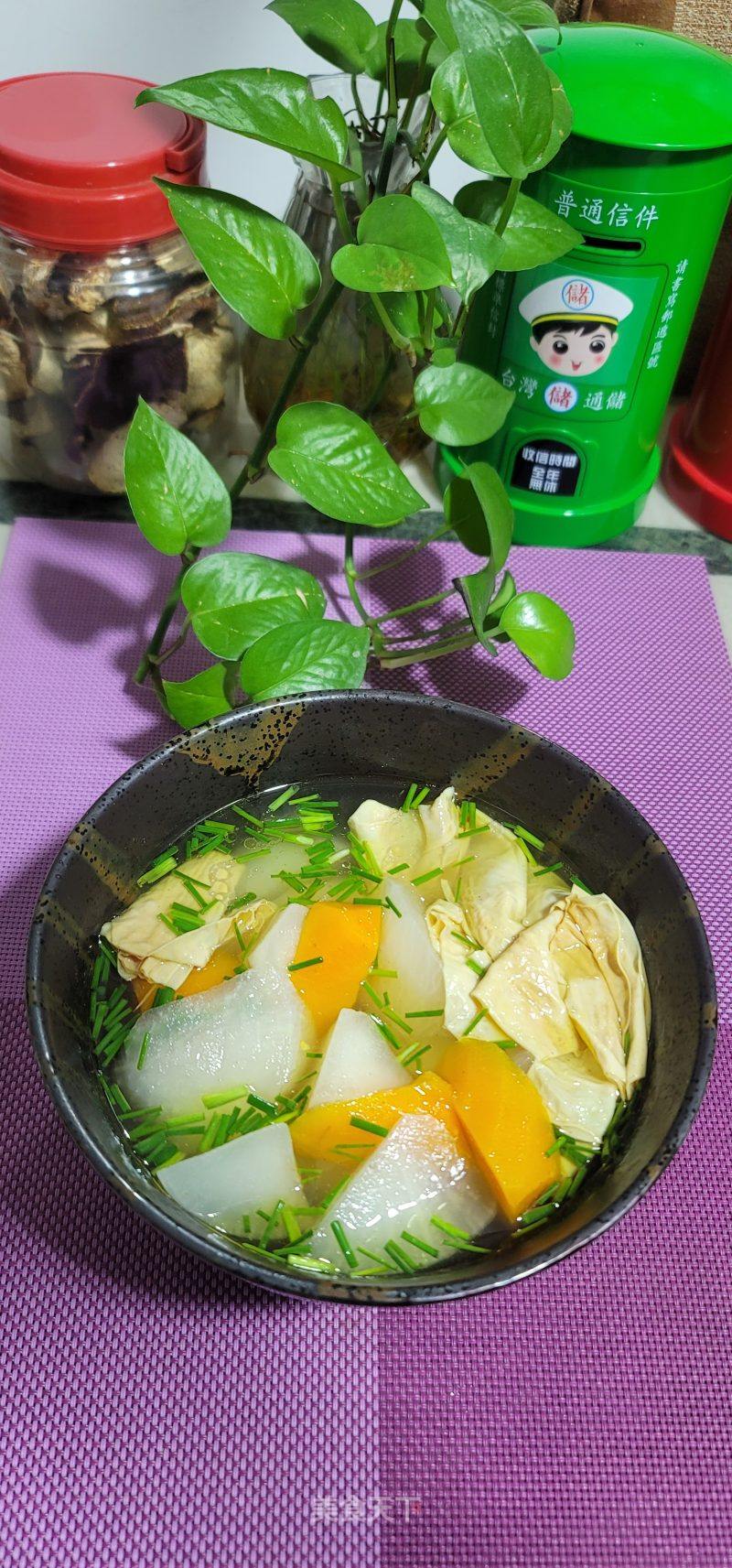 下汤煮萝卜腐竹的做法