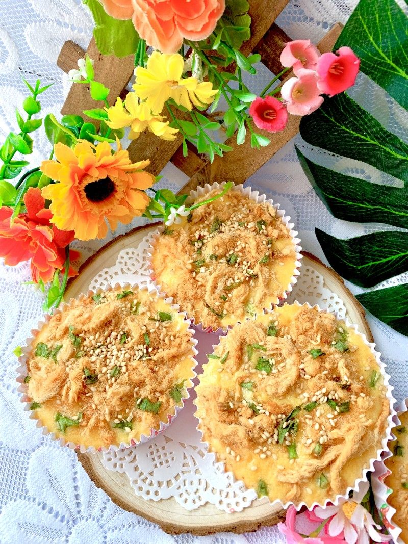 喷鼻蔥肉紧玉米蛋糕的做法