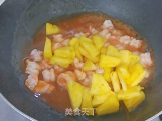 菠萝虾球的做法步调：12