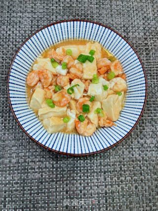 虾仁豆腐的做法步调：12