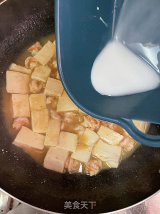虾仁豆腐的做法步调：9