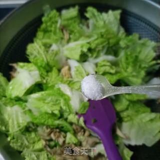 猪肉利剑菜炖灰树花的做法步调：7