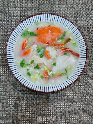 剥皮鱼蟹粥的做法步调：16