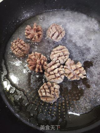 丝瓜炒牛肉丸的做法步调：4