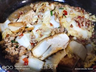 利剑菜豆腐烧肉终的做法步调：10