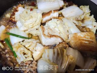 利剑菜豆腐烧肉终的做法步调：8