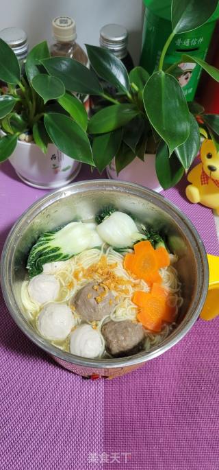 丸子煮竹降鸡蛋里的做法步调：8