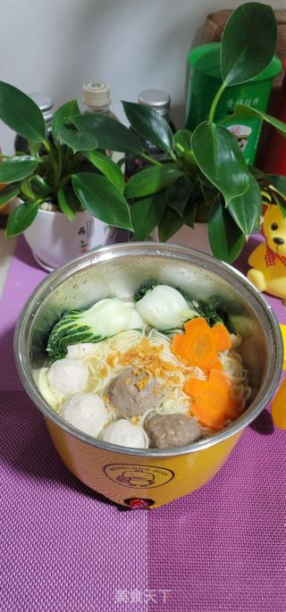 丸子煮竹降鸡蛋里的做法步调：9