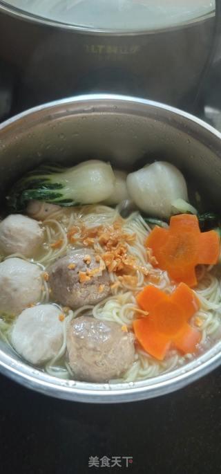 丸子煮竹降鸡蛋里的做法步调：7