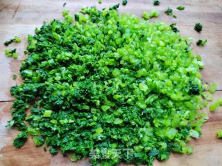 喷鼻芥菜肉馅油煎饼的做法步调：3