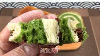抹茶蜜豆单色吐司，色彩靓丽，温心又温胃。的做法步调：15