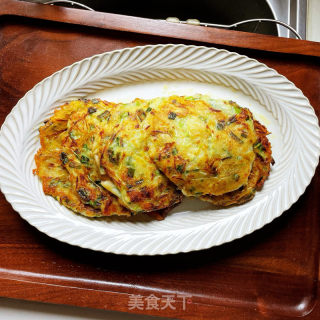 韭菜西葫芦鸡蛋饼的做法步调：9