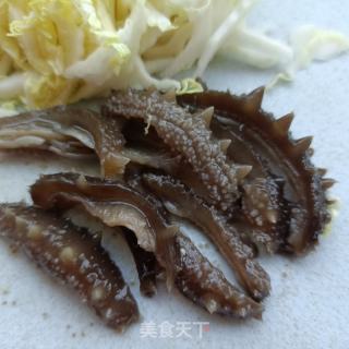 奶利剑菜炒海参的做法步调：5