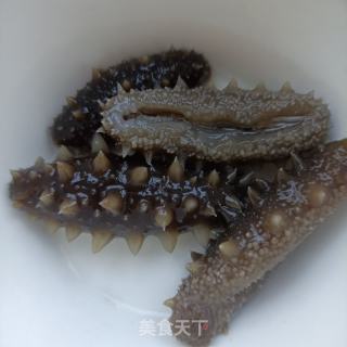 奶利剑菜炒海参的做法步调：4