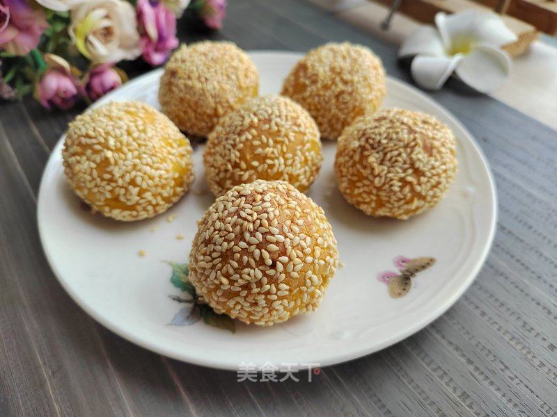 烤箱版北瓜麻球的做法