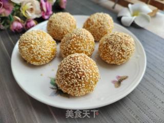 烤箱版北瓜麻球的做法步调：7