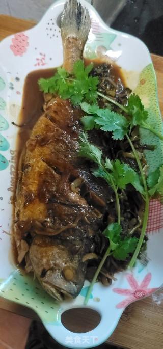 酸菜烧黄花鱼的做法步调：11