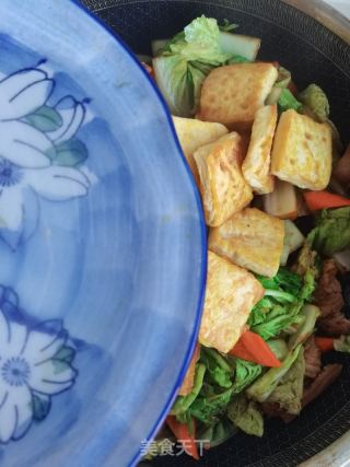 虾皮烧豆腐的做法步调：13