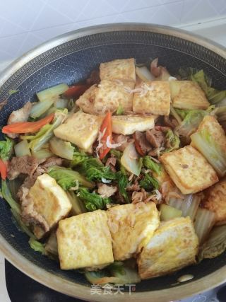 虾皮烧豆腐的做法步调：15