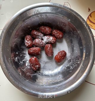 秋节苦品～白糖白枣山药的做法步调：2