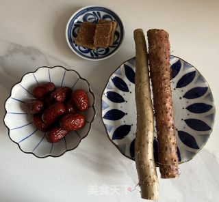 秋节苦品～白糖白枣山药的做法步调：1