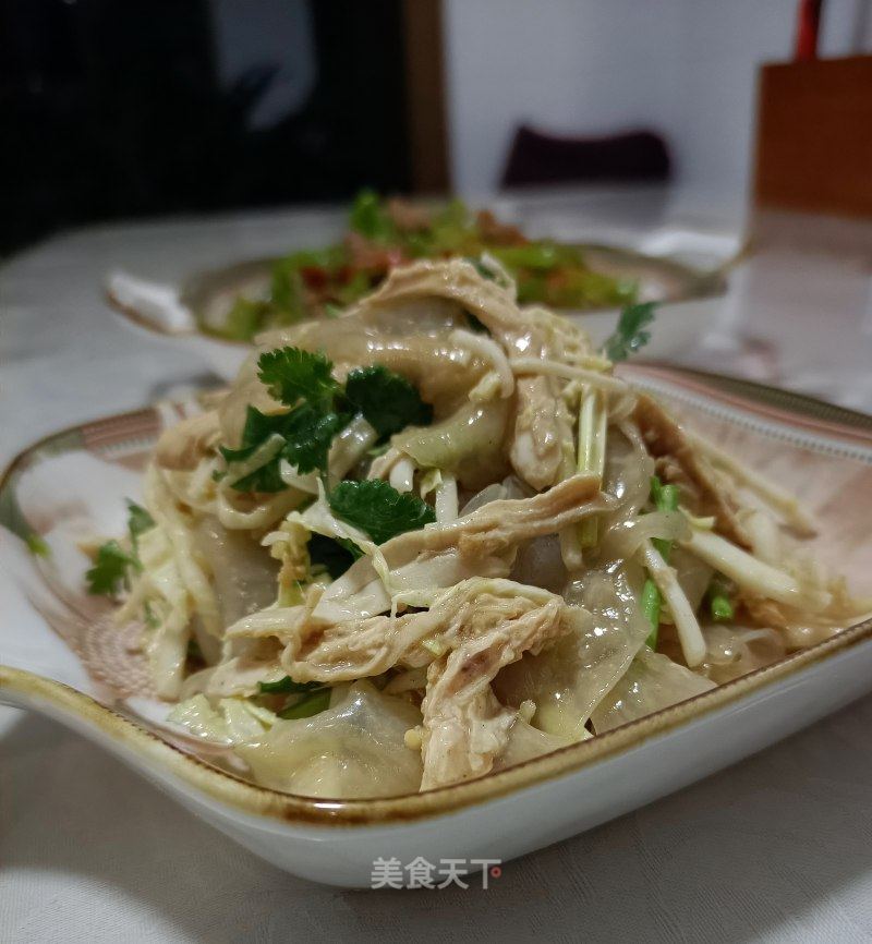利剑菜粉皮拌鸡的做法
