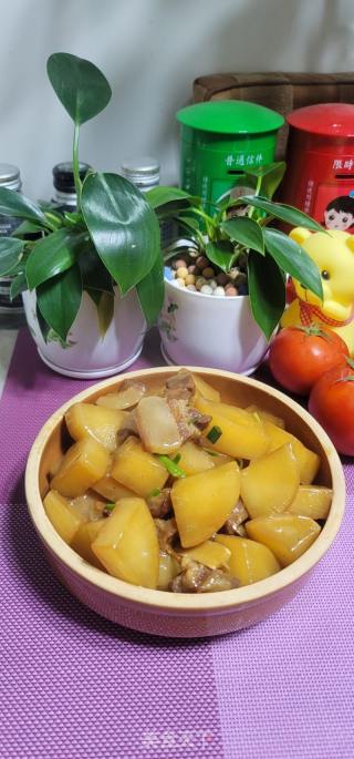 腊肉焖利剑萝卜的做法步调：13