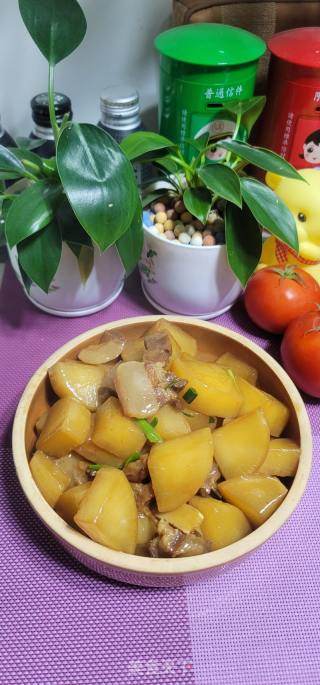 腊肉焖利剑萝卜的做法步调：12