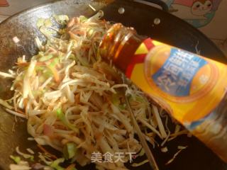 肉丝炒饼的做法步调：13